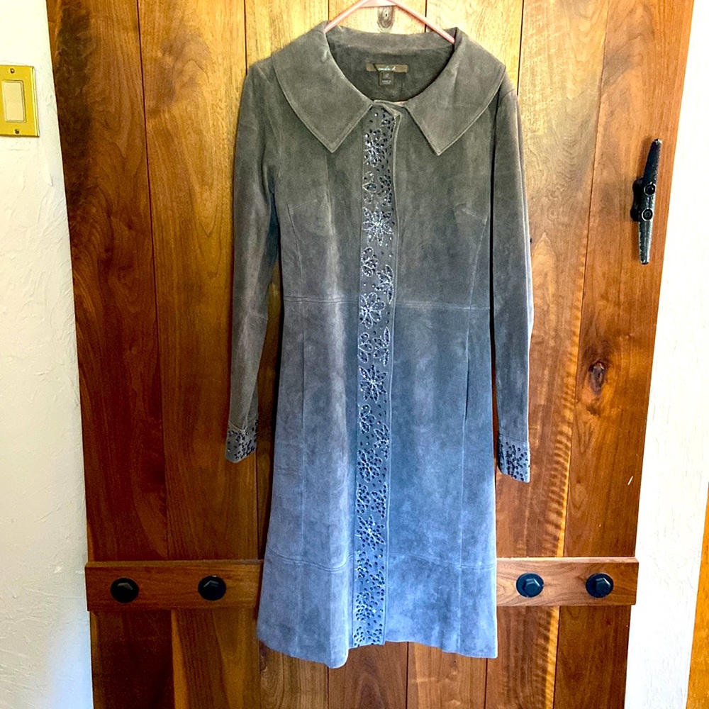 Emilie D long suede coat